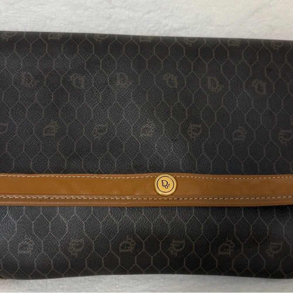 Dior Dark Brown Honeycomb Clutch